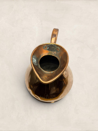 English Hand-hammered Copper Water Pitcher