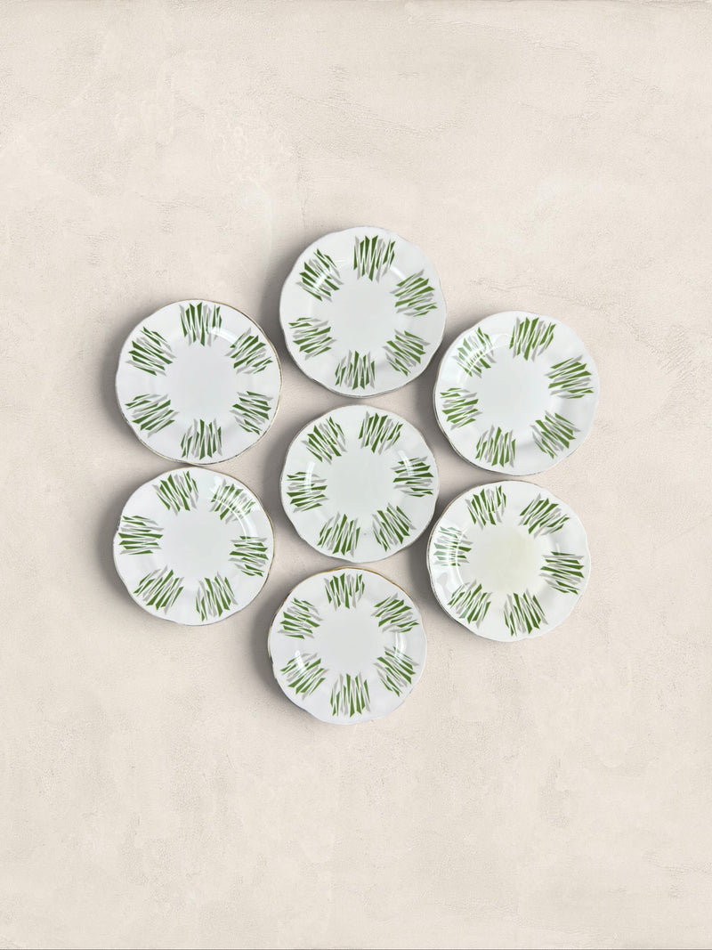 English "Kon Tiki" Elizabethan china plates
