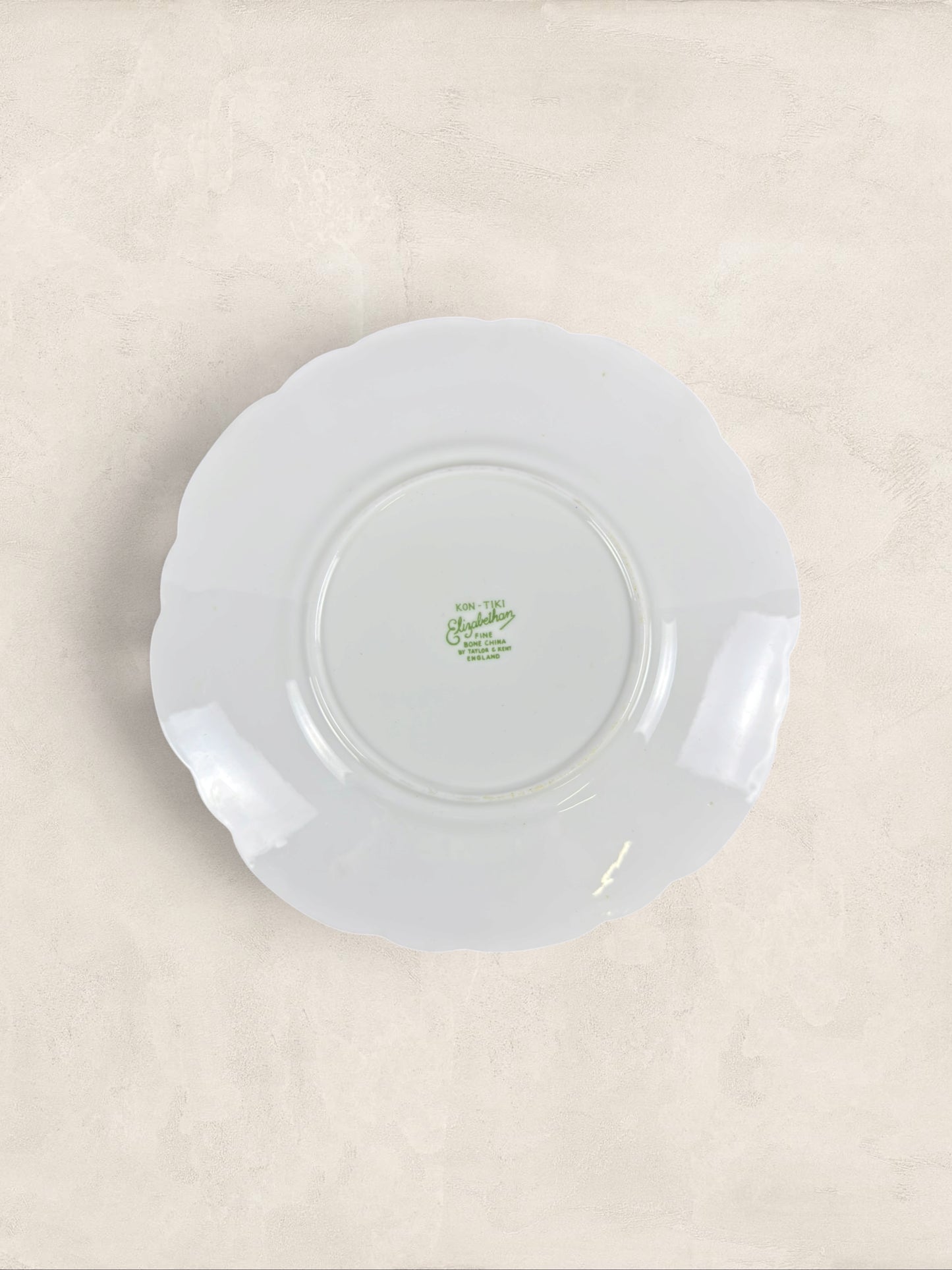 English Elkinbro Fine Bone China “Kon-Tiki” Dessert Plate