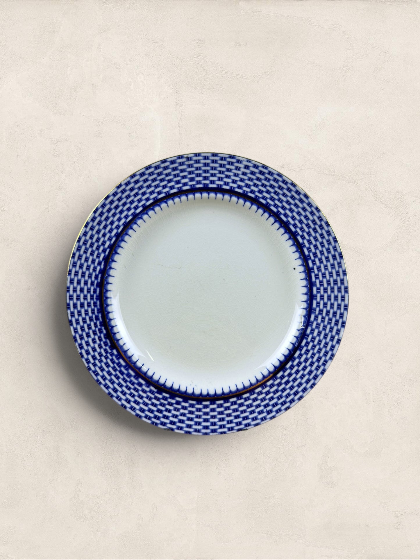 English Royal Cauldon 'Cromer' Blue Transferware Small Side Plates