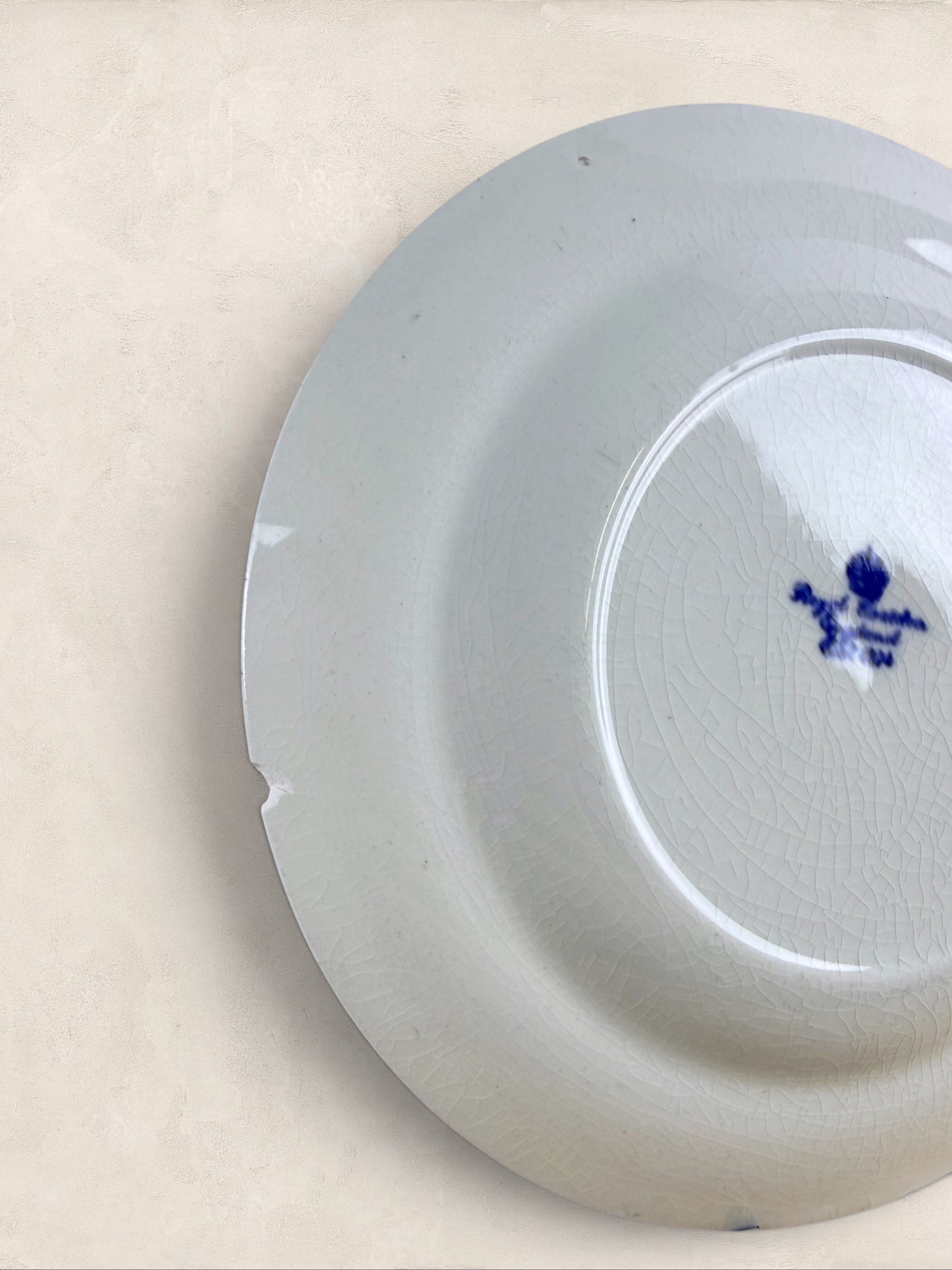 English Royal Cauldon 'Cromer' Blue Transferware Small Side Plates