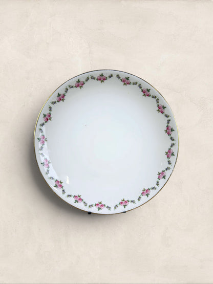 English Aynsley Plate with Rose Garland Border