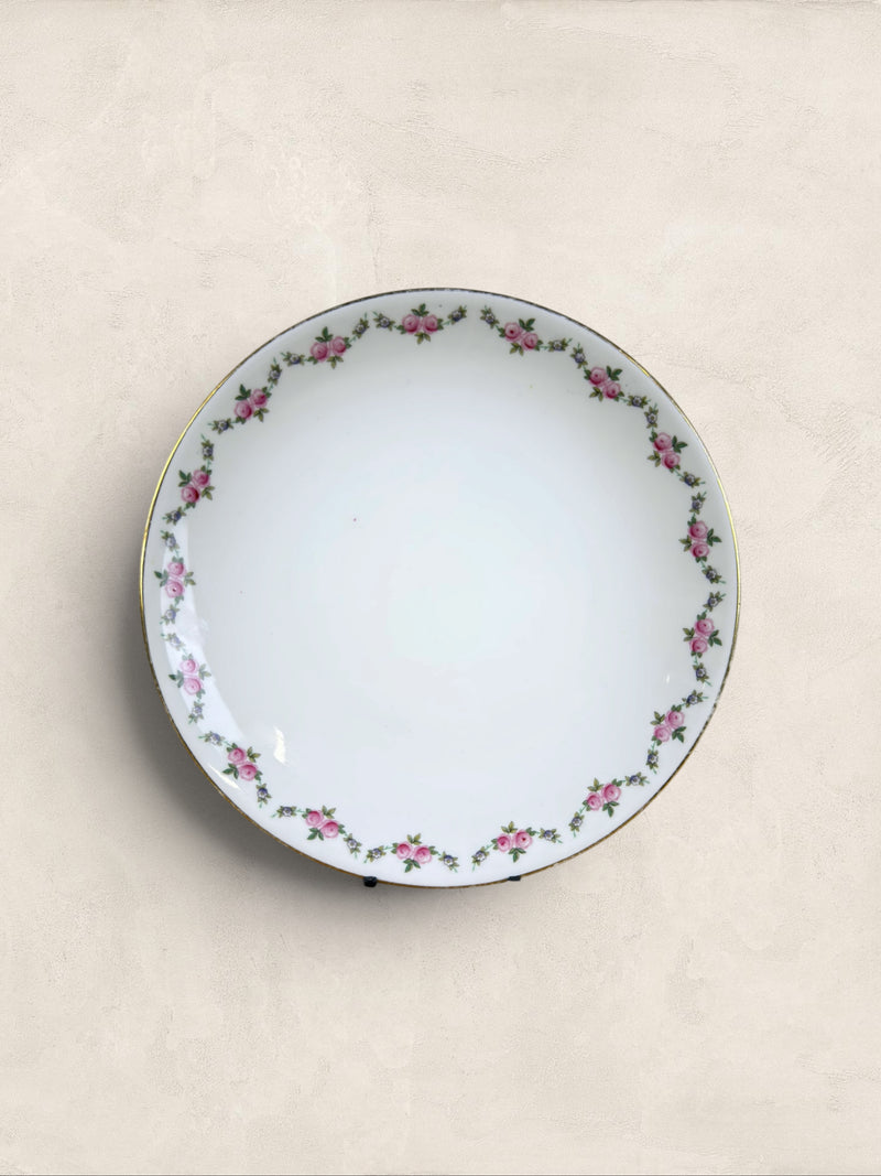 English Aynsley Plate with Rose Garland Border