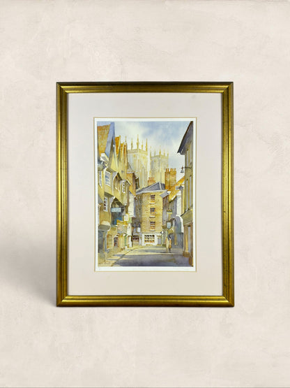 Low Petergate, York. Limited Edition Print Signed by 'KW Burton'