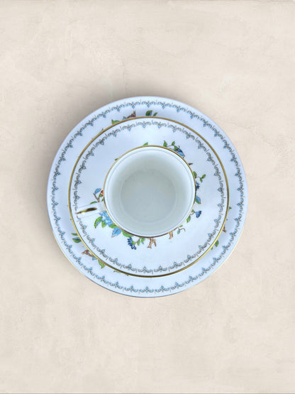 Aynsley Pembroke Fine English Bone China Demitasse Cup, Saucer & Side Plate Trio