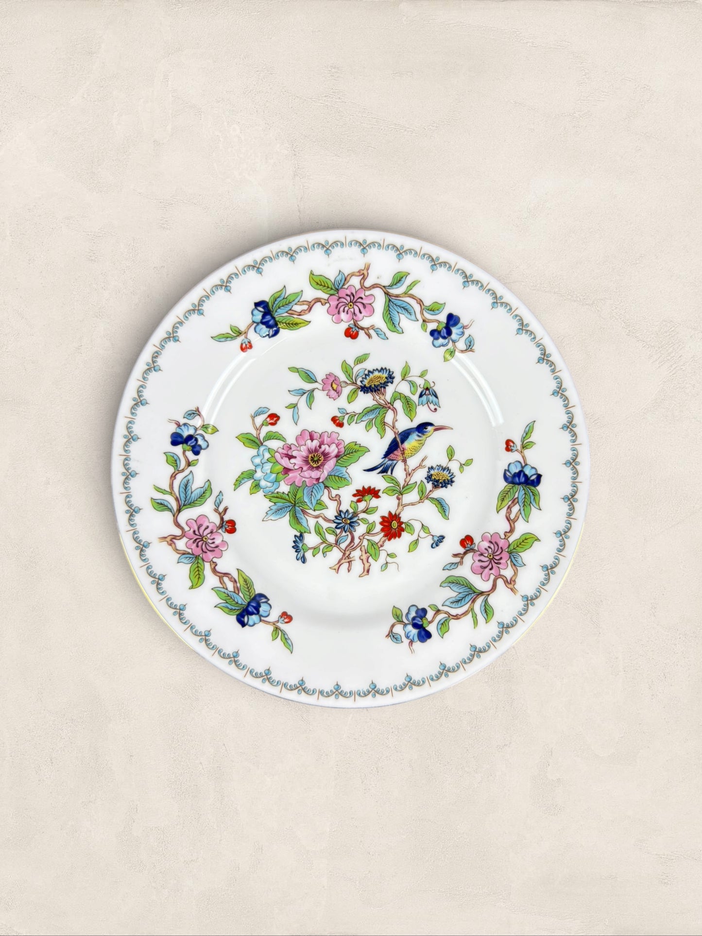 Aynsley Pembroke Fine English Bone China Demitasse Cup, Saucer & Side Plate Trio