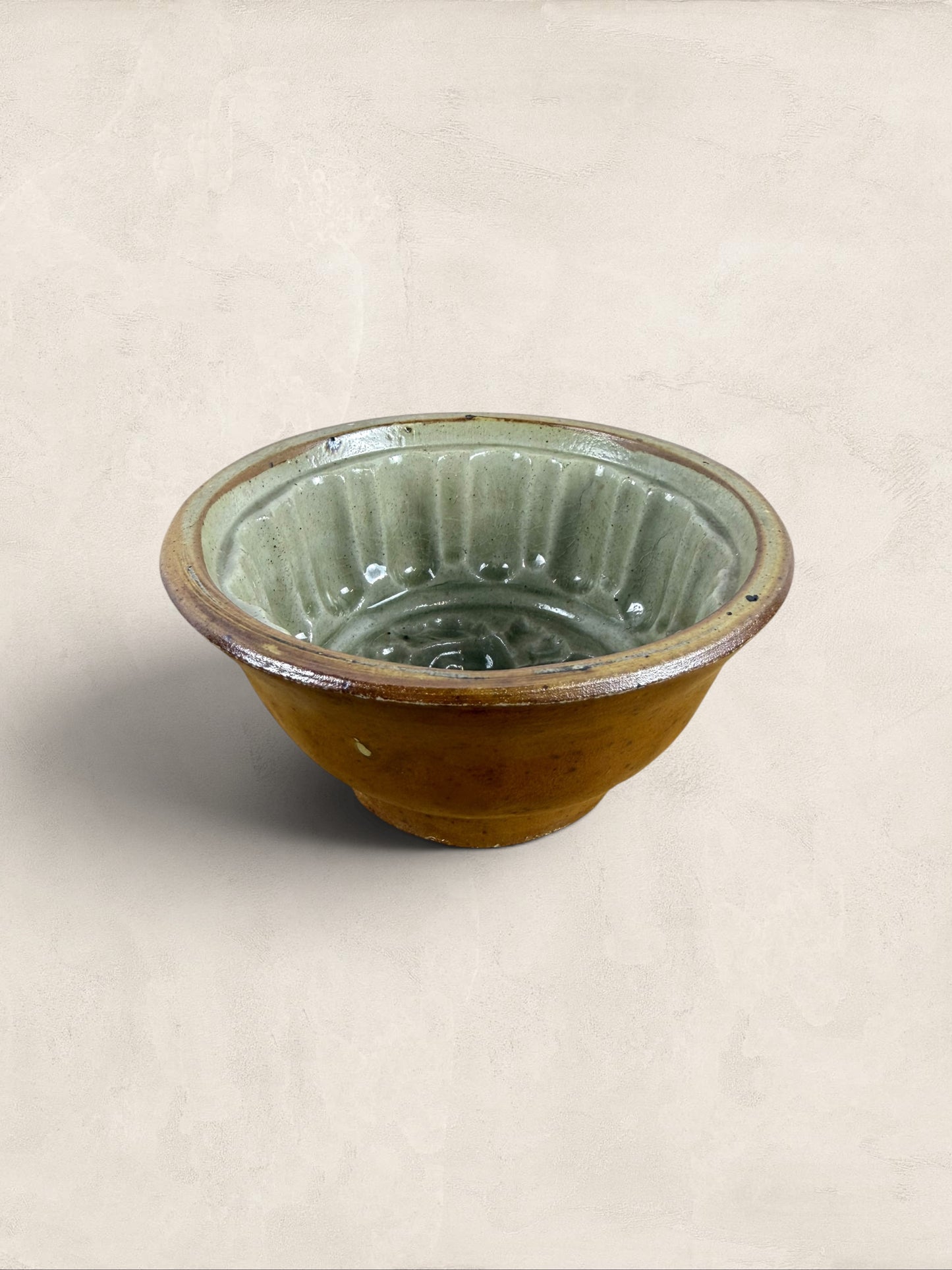 English Stoneware Jelly Mould Bowl
