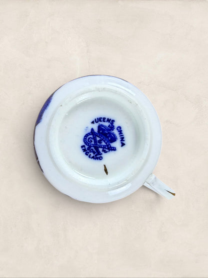 English Queens China Blue Willow Bone China Cup & Saucer