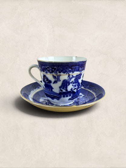 English Queens China Blue Willow Bone China Cup & Saucer
