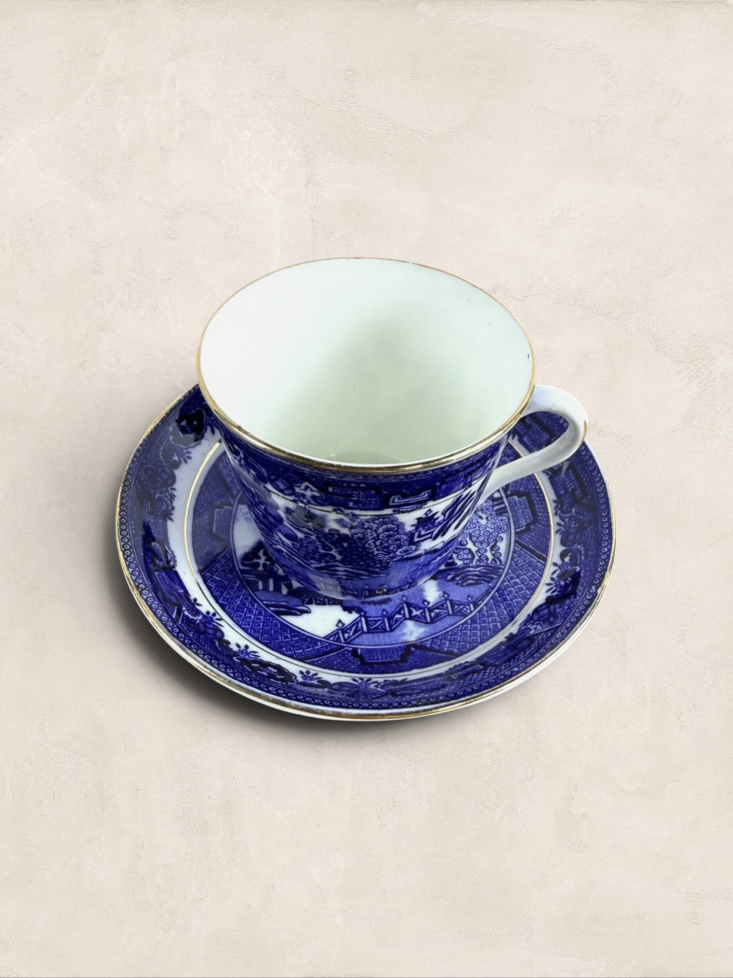English Queens China Blue Willow Bone China Cup & Saucer