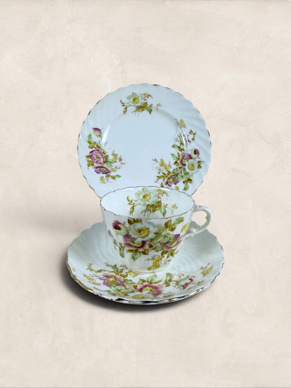 English Teacup, Saucer and Side Plate, Aynsley