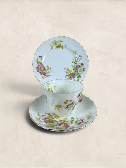 English Teacup, Saucer and Side Plate, Aynsley
