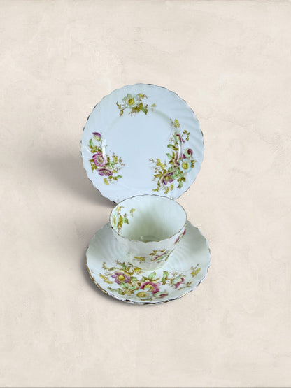 English Teacup, Saucer and Side Plate, Aynsley