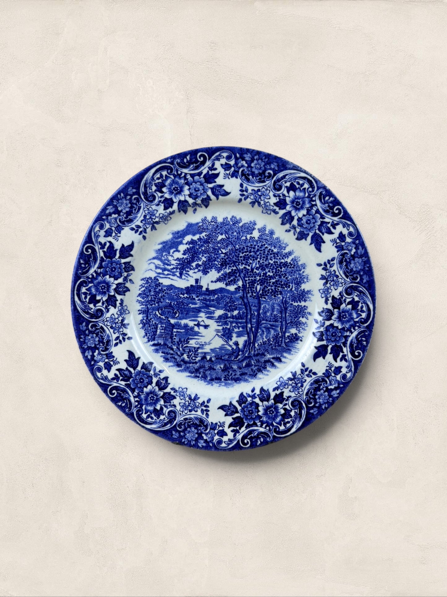 Two English Churchill Blue and White Side Plates