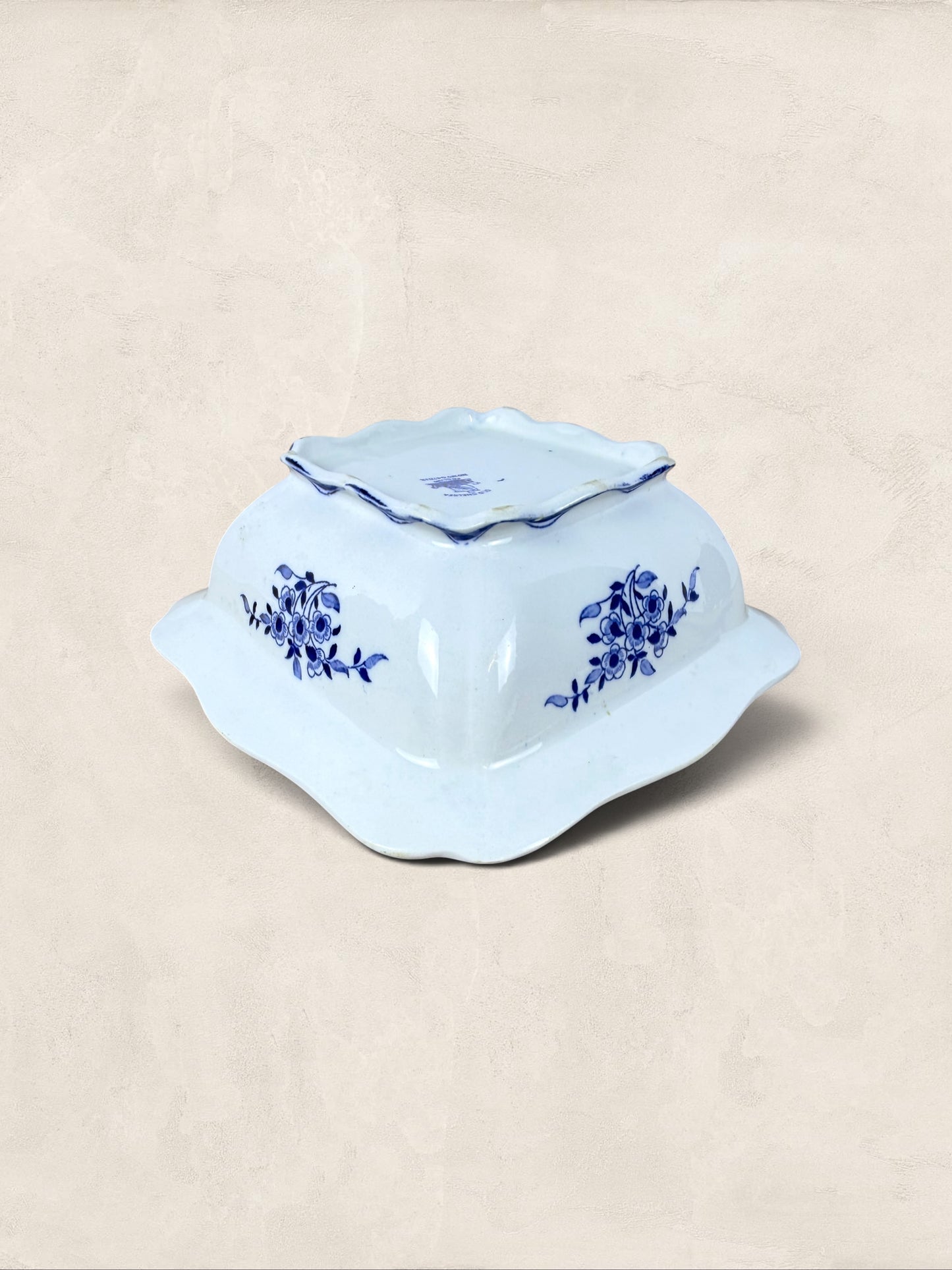 English Blue and White Transferware Serving Dish