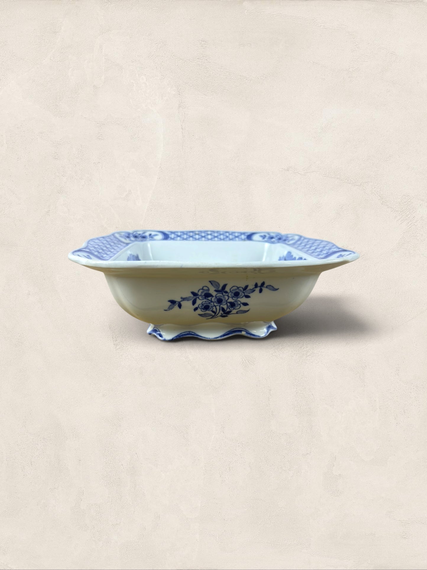 English Blue and White Transferware Serving Dish