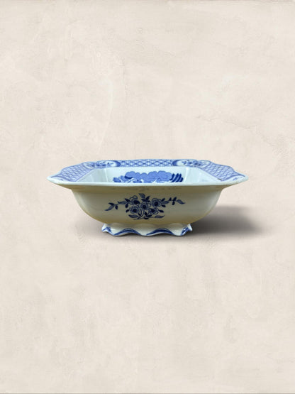 English Blue and White Transferware Serving Dish