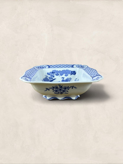 English Blue and White Transferware Serving Dish