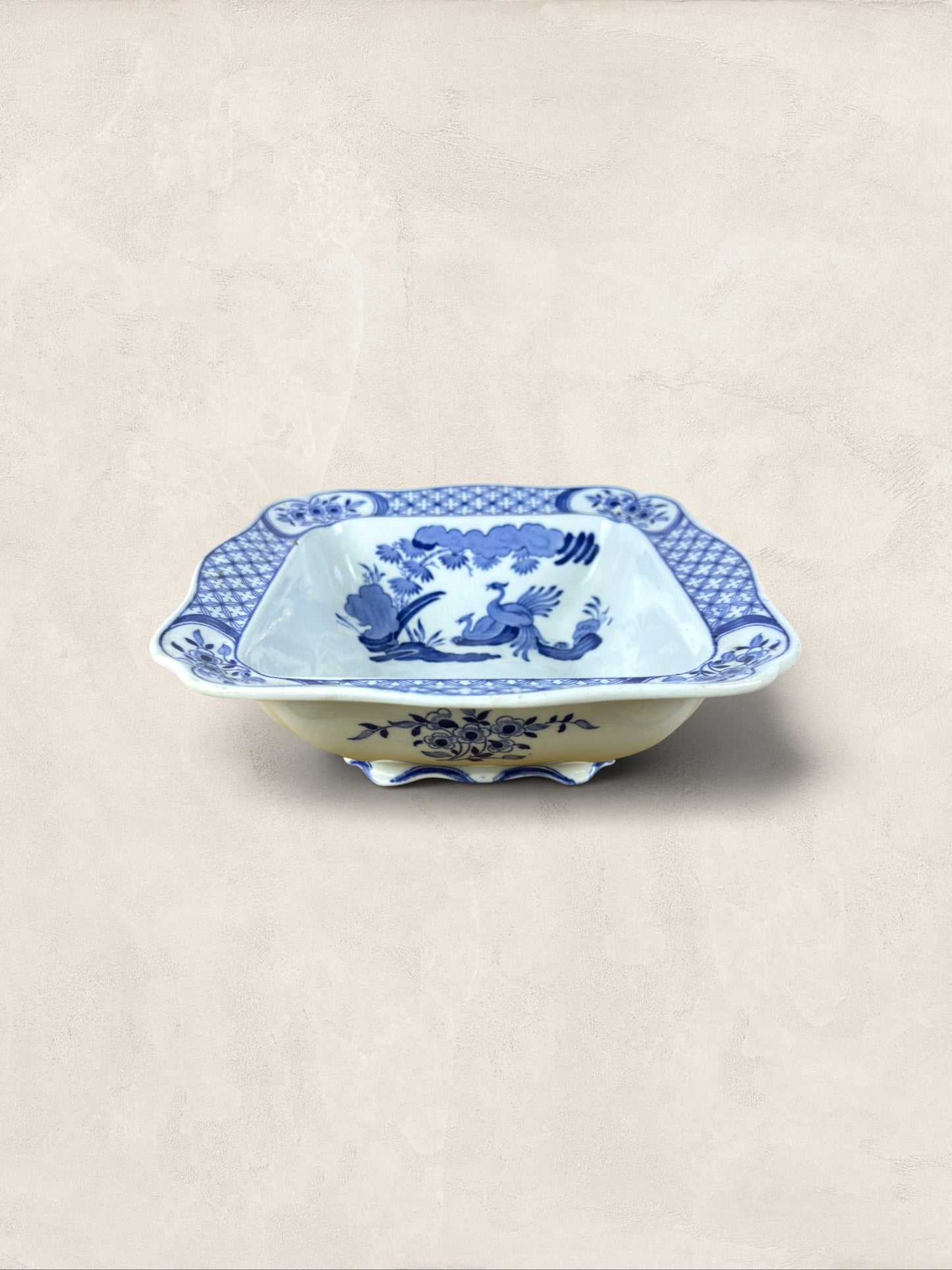 English Blue and White Transferware Serving Dish