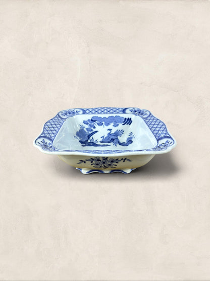 English Blue and White Transferware Serving Dish