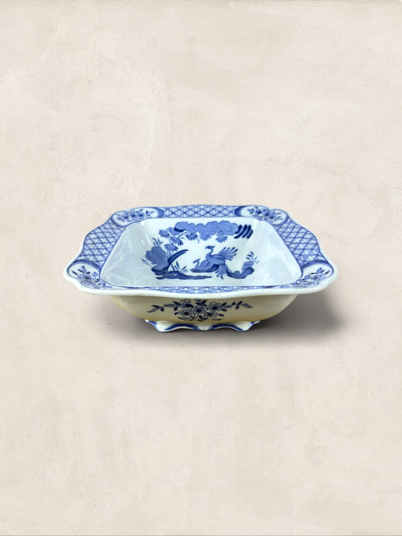 English Blue and White Transferware Serving Dish