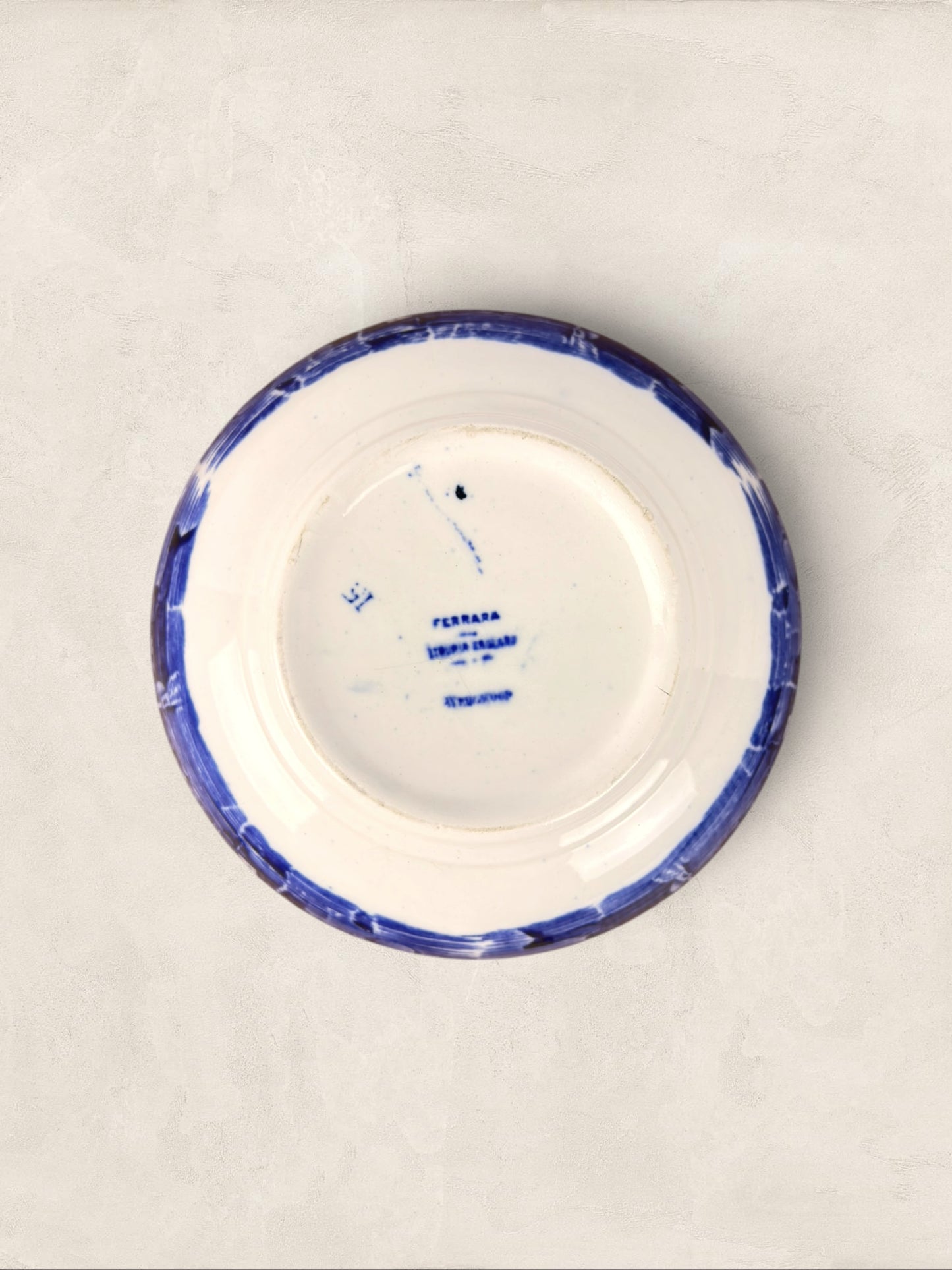 English W. H. Grindley Ferrara Blue & White Transferware Serving Bowl