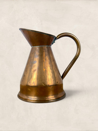 English Hammered Copper Water Ewer