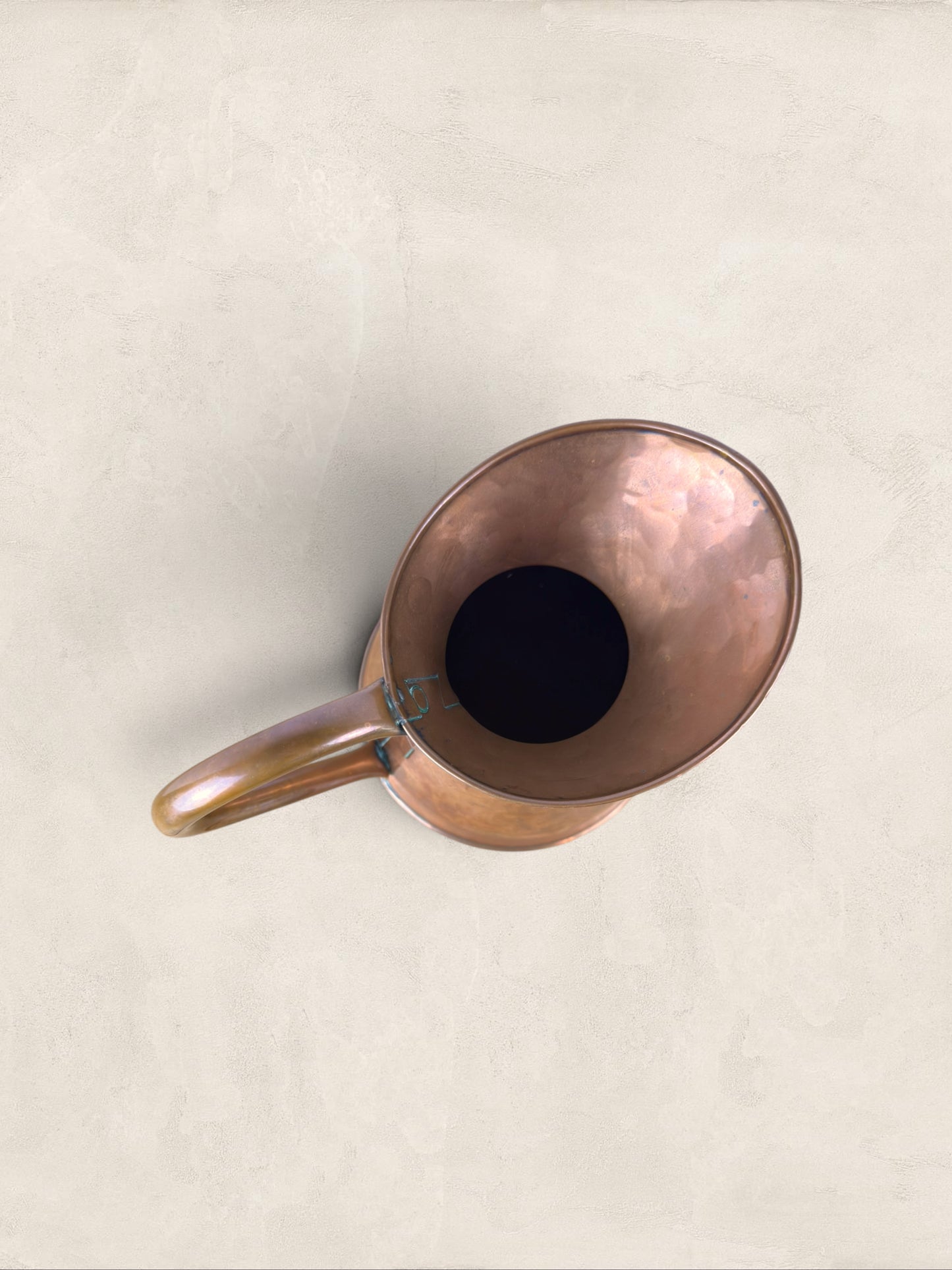 English Hammered Copper Water Ewer