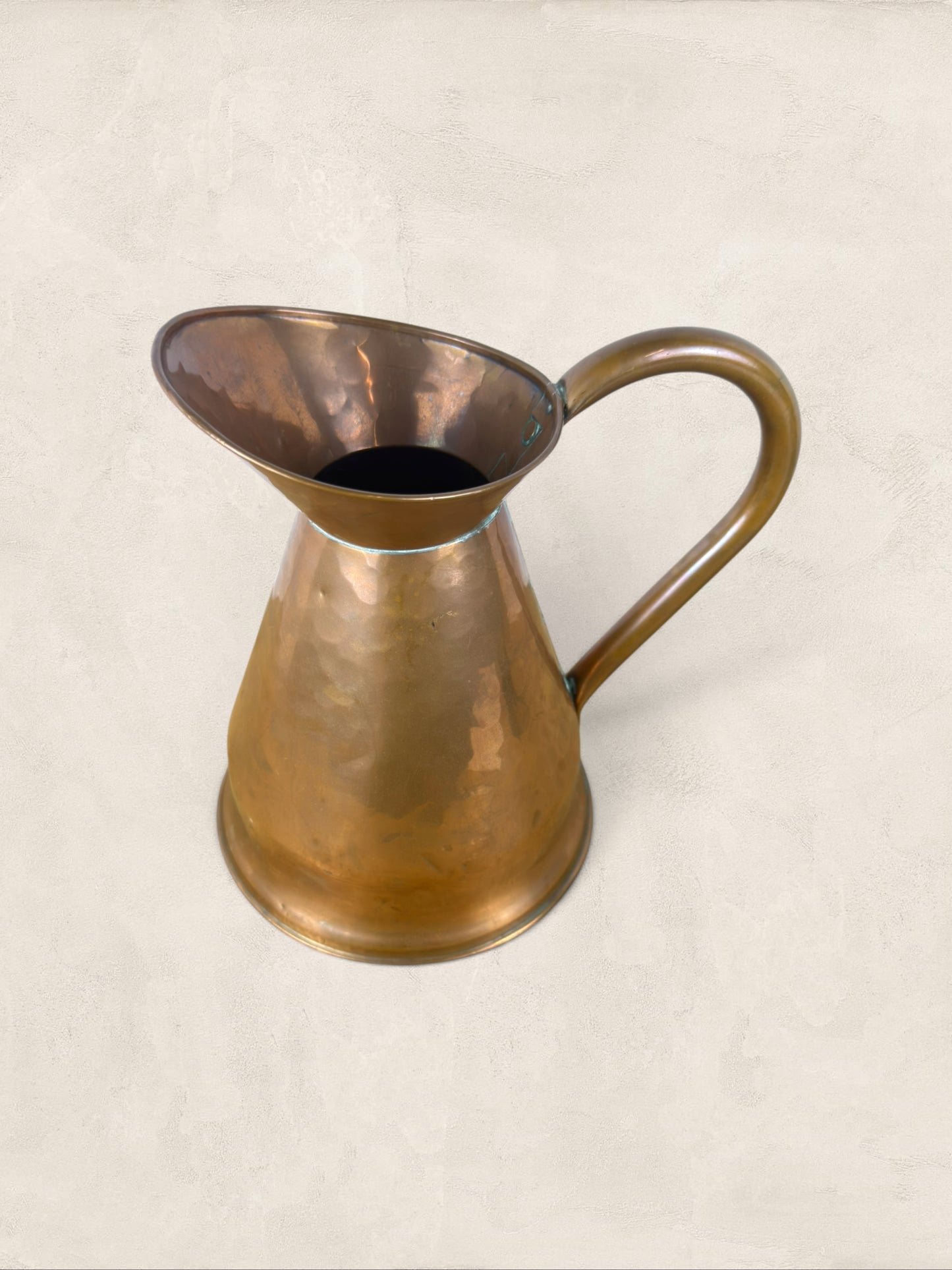 English Hammered Copper Water Ewer
