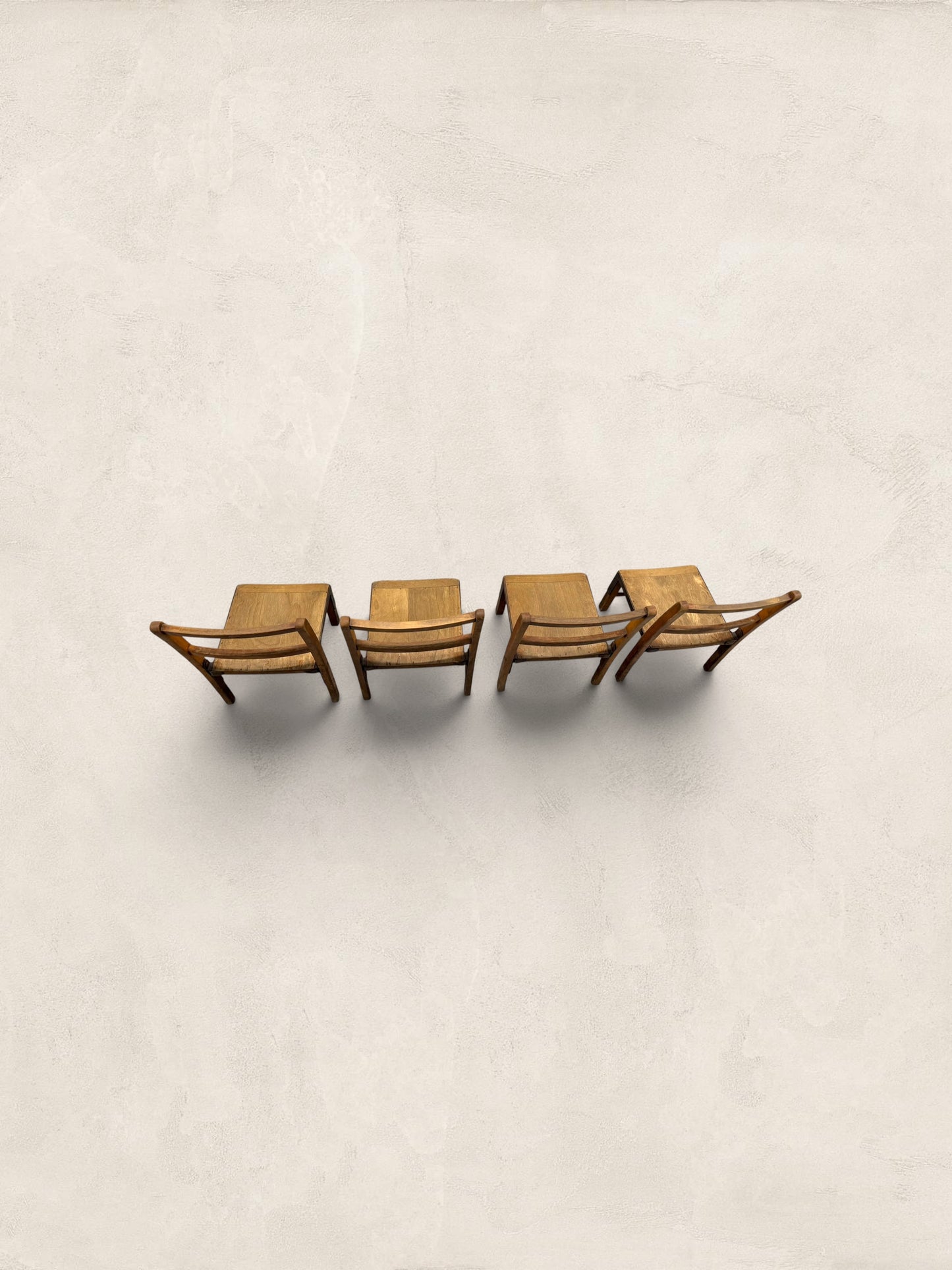 English Pine Children's Chairs, Set of Four