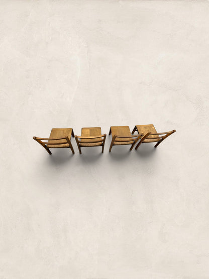 English Pine Children's Chairs, Set of Four