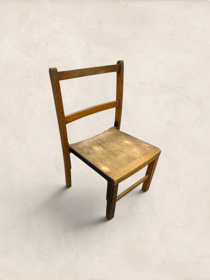 English Pine Children's Chairs, Set of Four