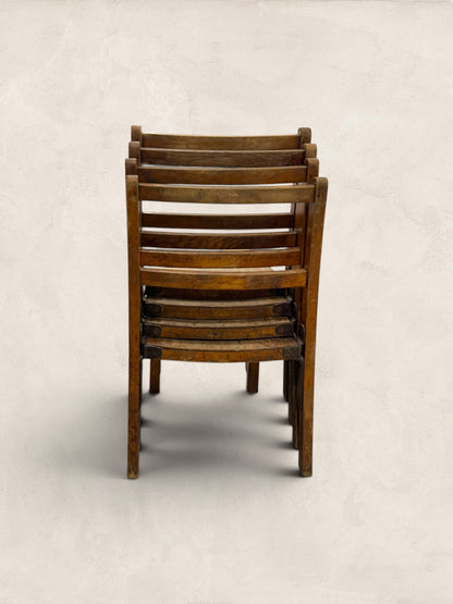 English Pine Children's Chairs, Set of Four