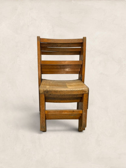 English Pine Children's Chairs, Set of Four