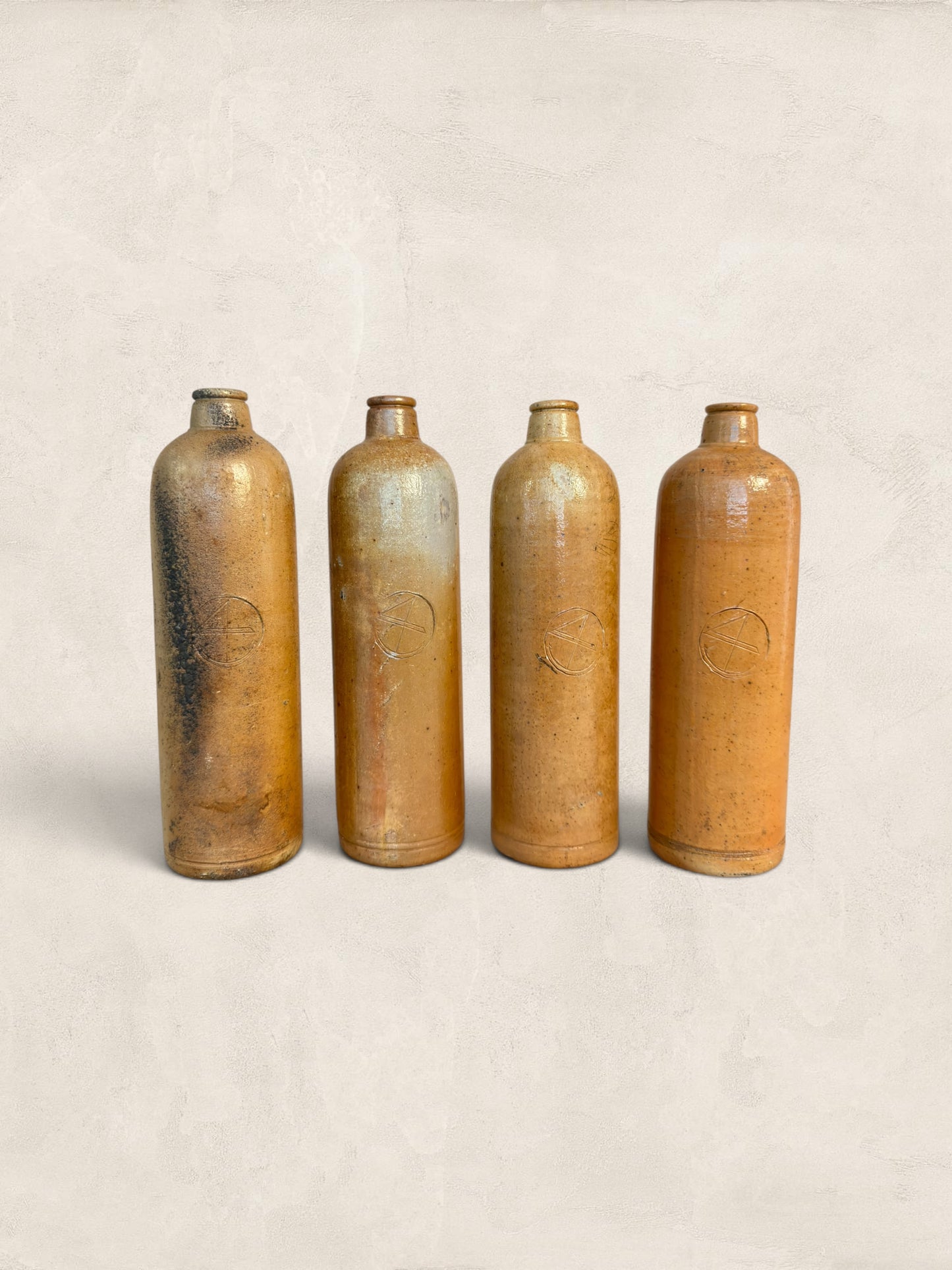 Set of Four Stoneware Bottles