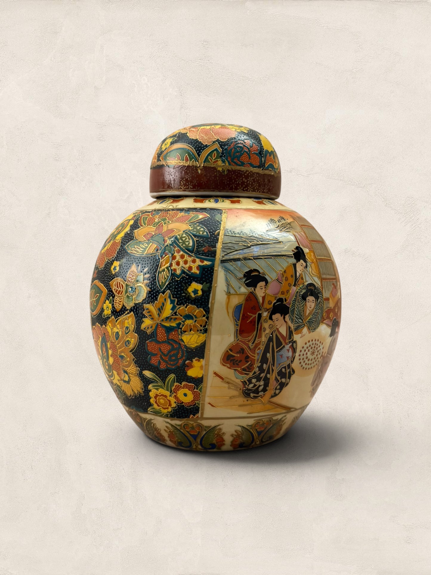 Small Ceramic Satsuma Ginger Jar