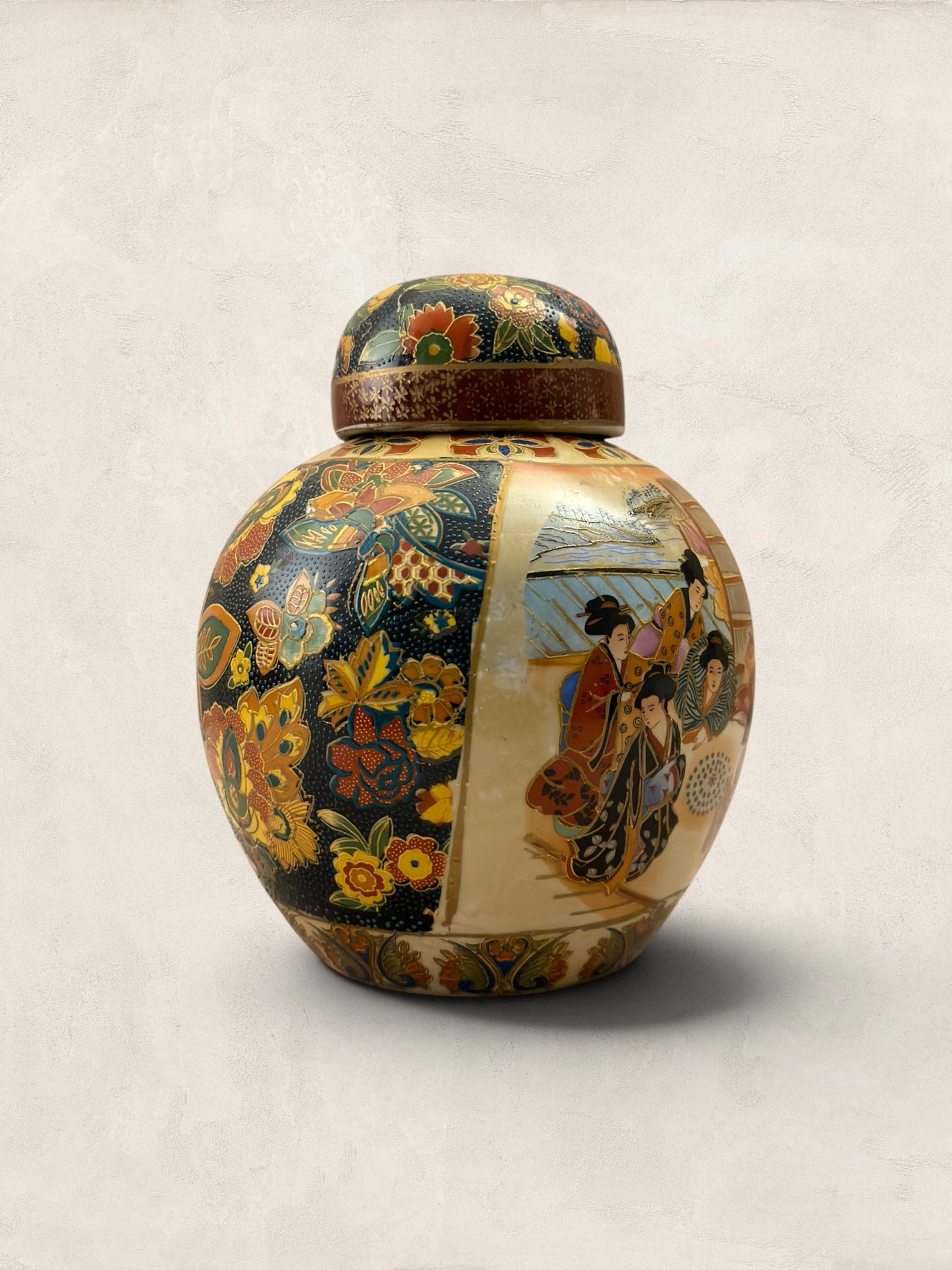Small Ceramic Satsuma Ginger Jar