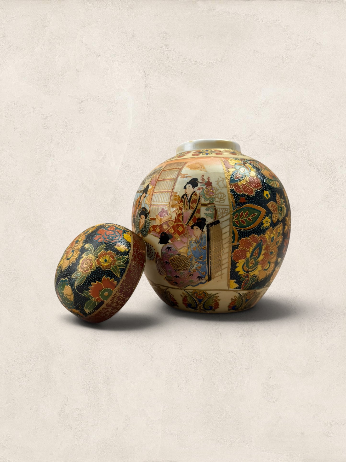 Small Ceramic Satsuma Ginger Jar