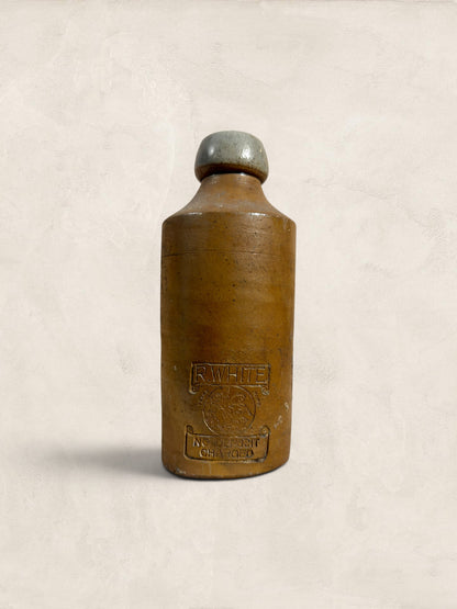 Victorian Salt-Glazed Stoneware Soda Bottle