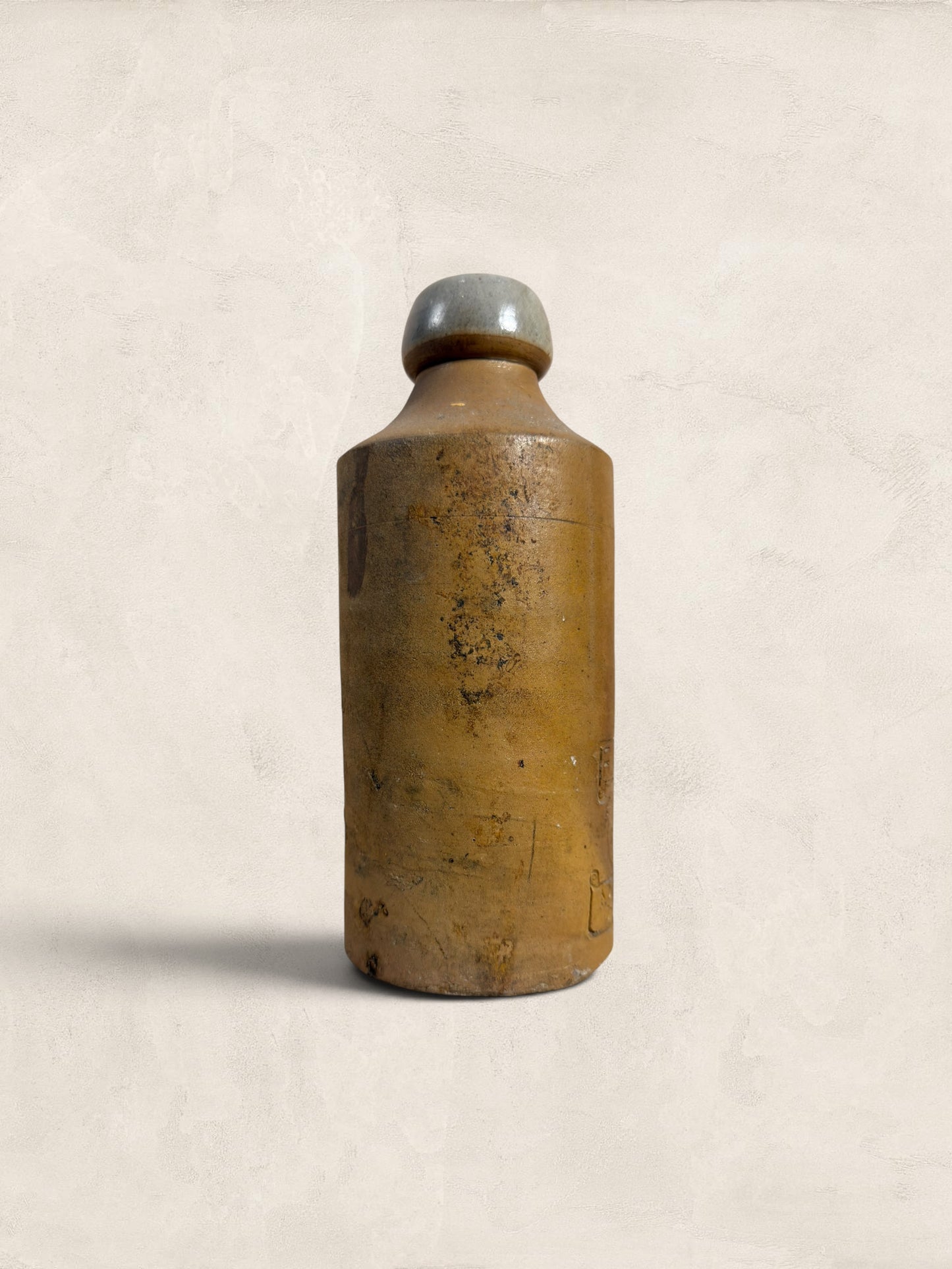 Victorian Salt-Glazed Stoneware Soda Bottle
