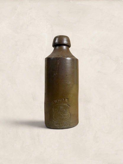 Victorian Salt-Glazed Stoneware Soda Bottle
