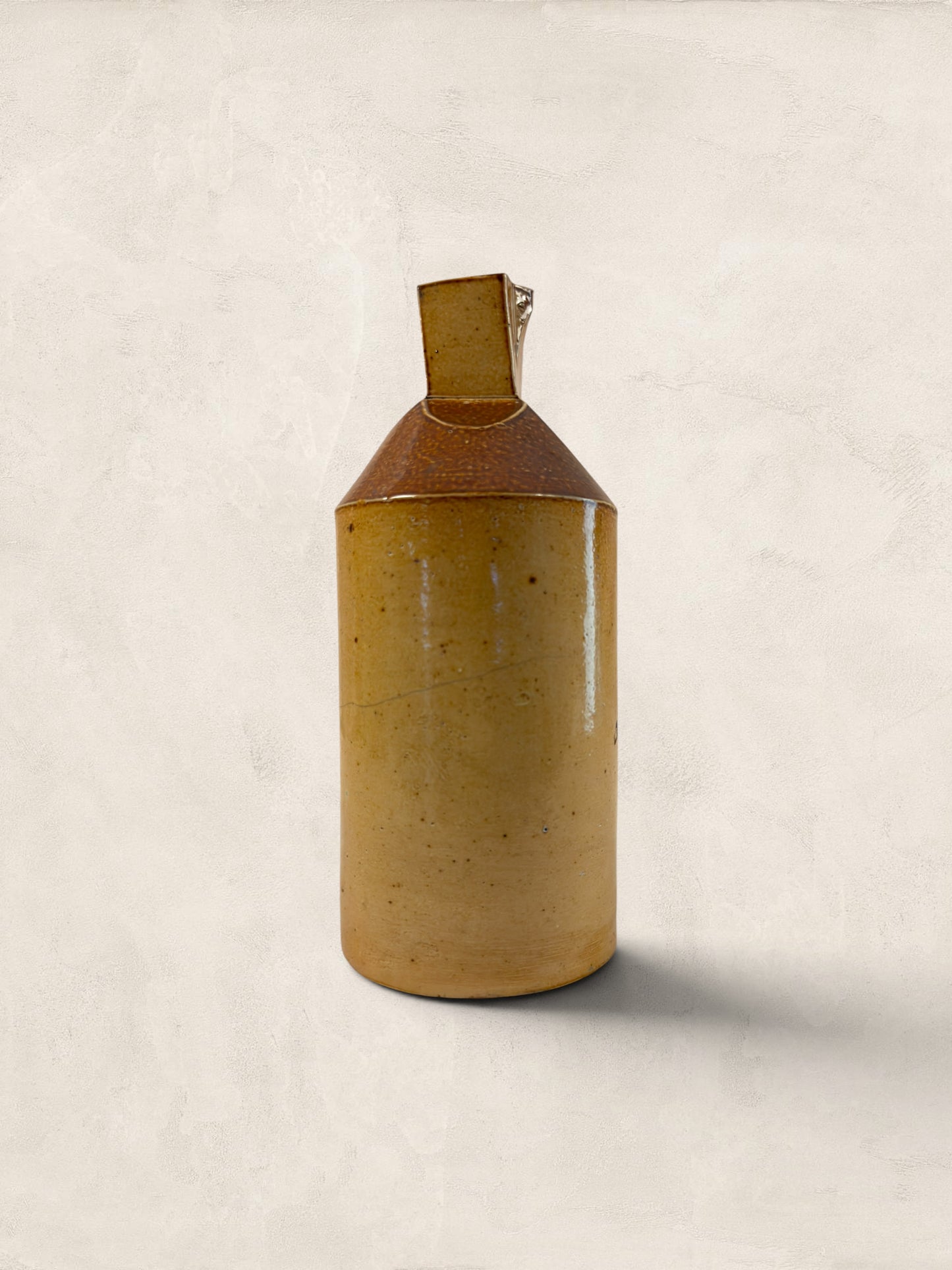 Victorian Salt-Glazed Stoneware Ink Bottle