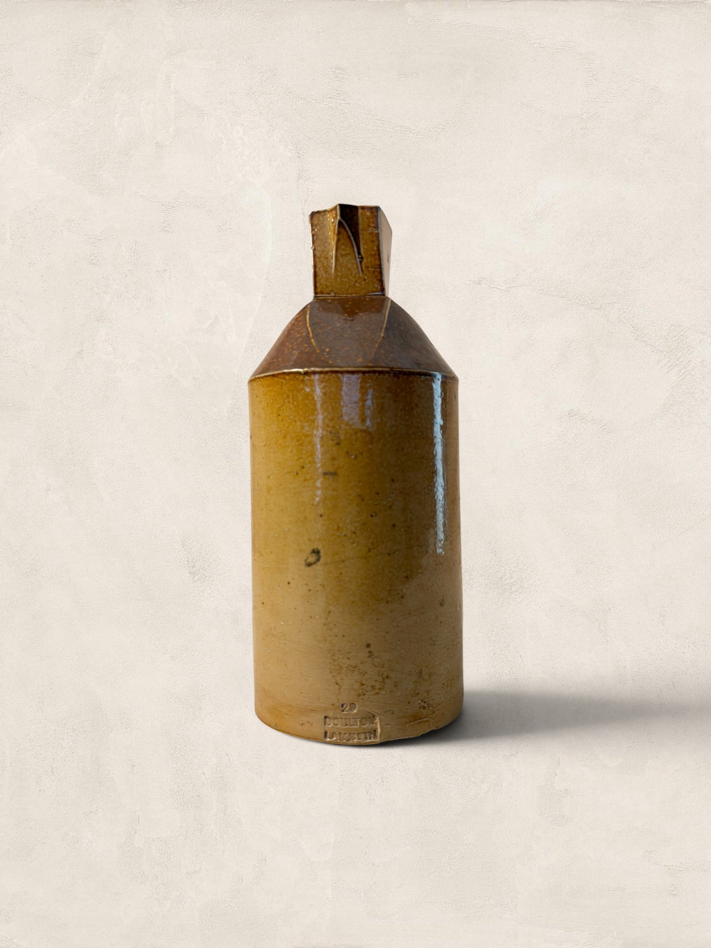 Victorian Salt-Glazed Stoneware Ink Bottle