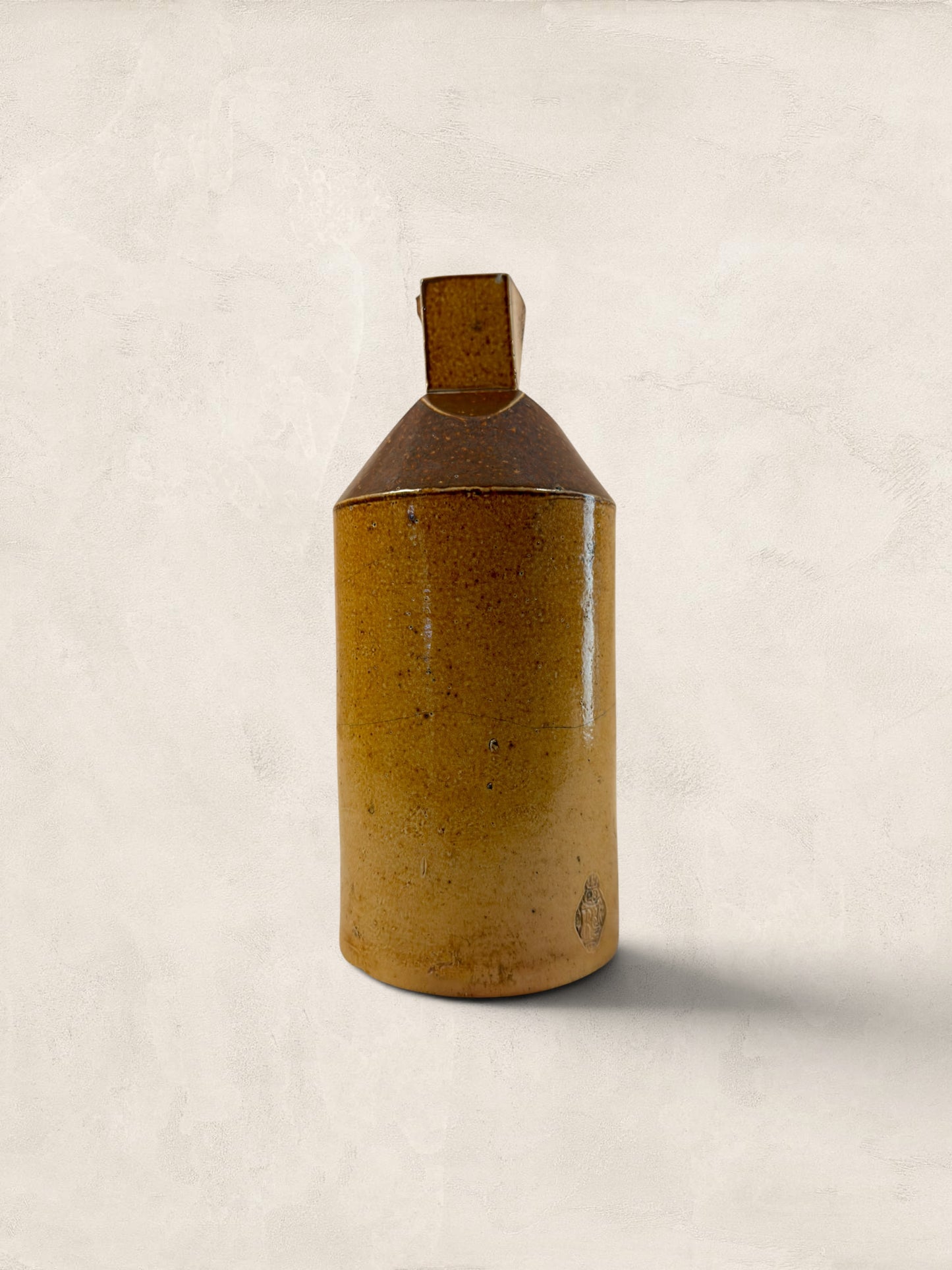 Victorian Salt-Glazed Stoneware Ink Bottle