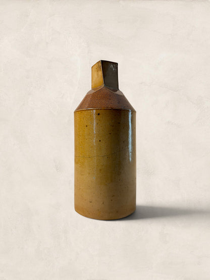 Victorian Salt-Glazed Stoneware Ink Bottle