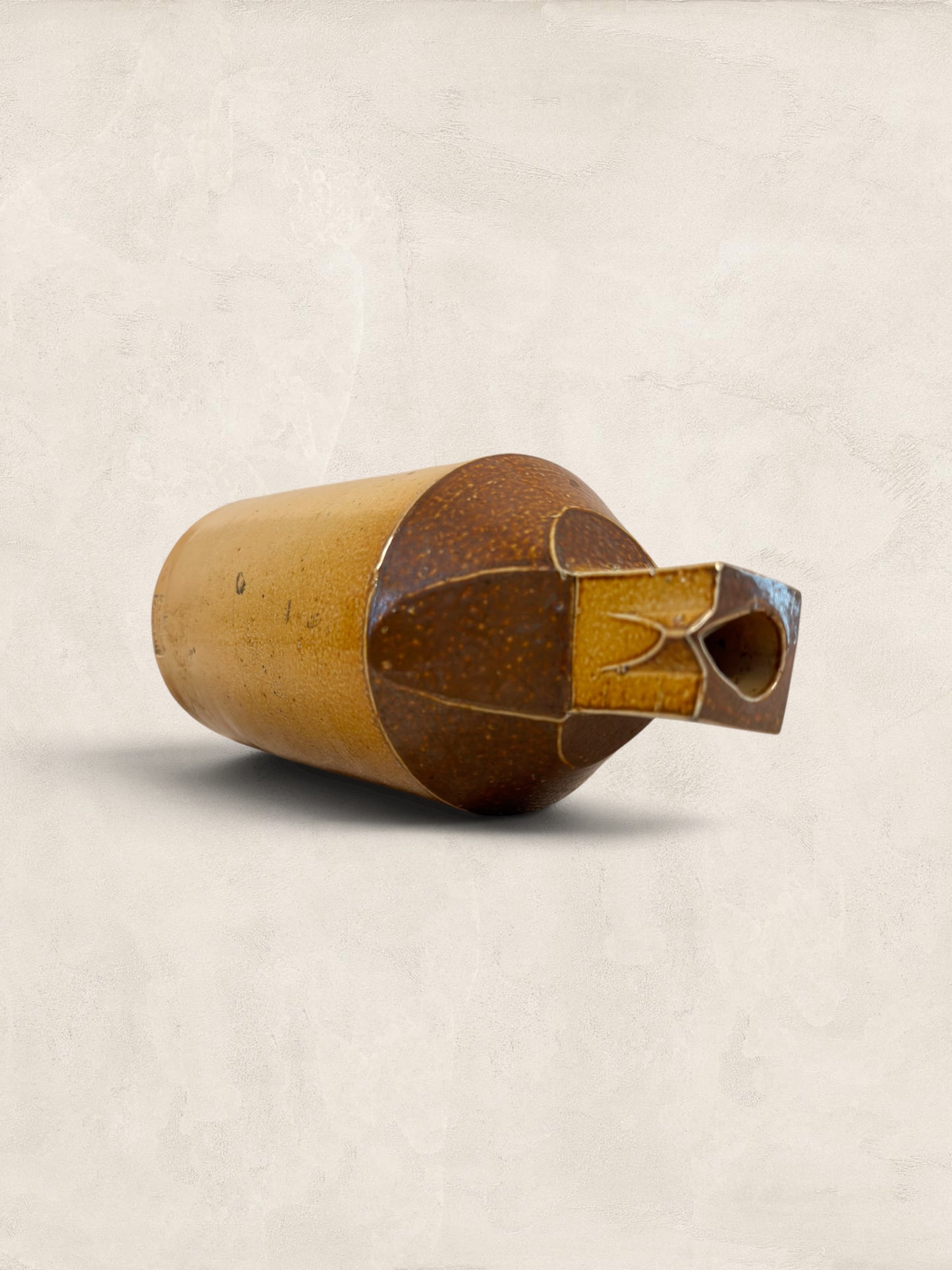 Victorian Salt-Glazed Stoneware Ink Bottle