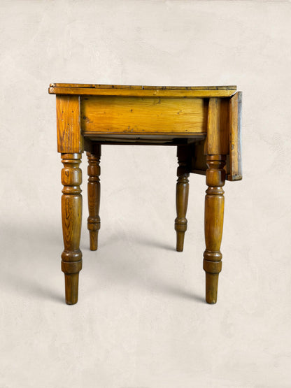 Victorian Pine Drop-Leaf Kitchen Table