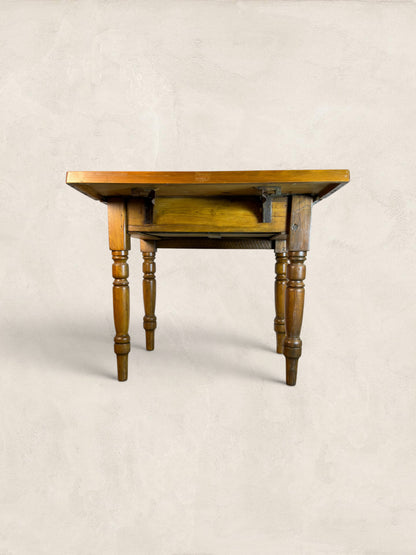 Victorian Pine Drop-Leaf Kitchen Table
