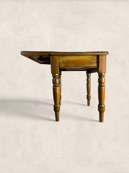 Victorian Pine Drop-Leaf Kitchen Table