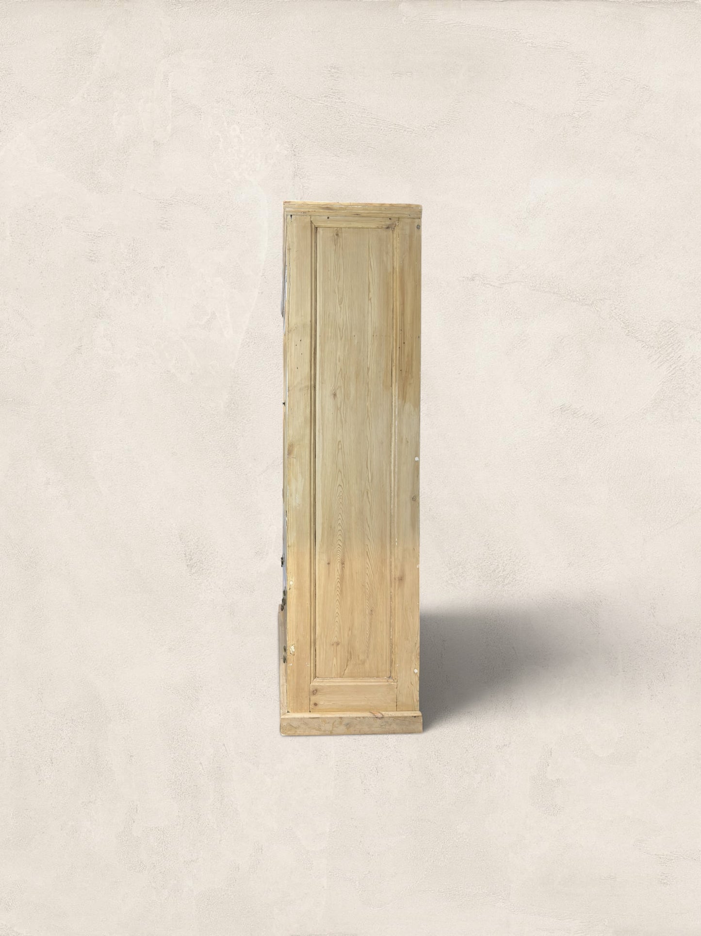 Victorian English Pine Linen Press Wardrobe